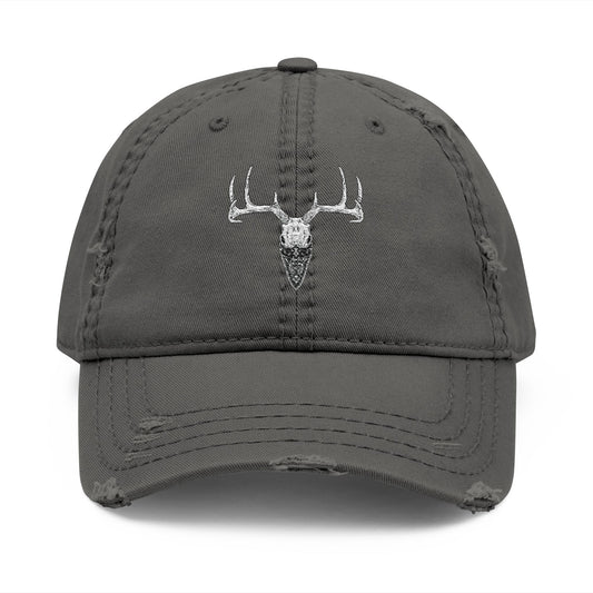 Distressed Embroidered Buck Bandit Dad Hat — Vintage Hunting Cap